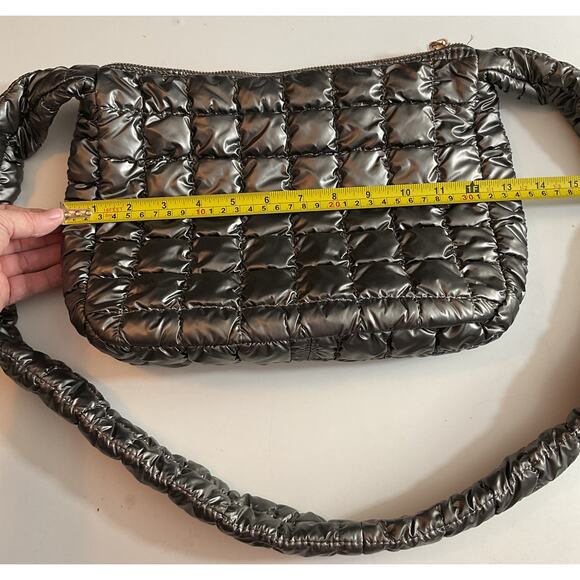 Jen & Co. / Jacqueline Silver Gray Quilted Satchel Shoulder Bag - Picture 3 of 8